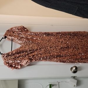 Sequined pink dress